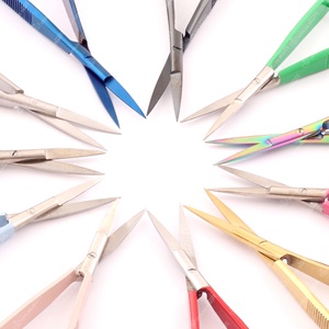 Vente en gros Mini ciseaux à cils Tondeuse à manucure en acier inoxydable avec ciseaux à ressort pour la coupe des cils des sourcils Marque privée - Product Image 6