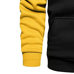 Sweat à capuche à manches longues 100% coton pour hommes, respirant et confortable, teint uni pour l'hiver - Product Image 6