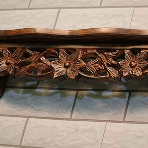 Étagère murale en bois sculpté à la main pour la décoration du salon et du salon, décoration écologique et durable, décorations murales - Product Image 4
