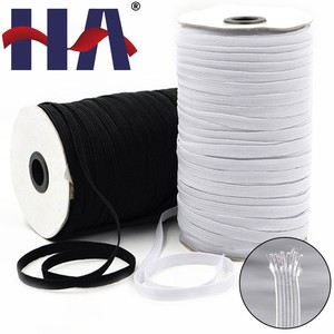 Ancho ajustable 10-15mm 1mm tejido de nailon elástico banda elástica trenzada de espiga plana para <span class=keywords><strong>cord</strong></span>ón de cinturón de costura de ropa - Product Image 1