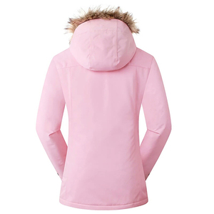 Chaquetas de esquí personalizadas para mujer con forro de lana impermeable a prueba de viento abrigos de invierno al aire libre con impresión de logotipo OEM al por mayor - Product Image 2