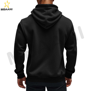Sweat-shirt à capuche zippé pour homme en polaire, à manches longues, avec poche kangourou, idéal pour l'entraînement et le sport - Product Image 2