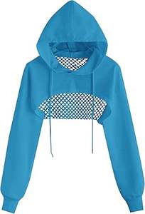 Haut court pour femmes de haute qualité en maille polaire haussement d'épaules pour femmes, sweat à capuche à la mode pas cher et personnalisé pour femmes, vente en gros - Product Image 6