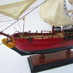 Tintin Red Rackham Tàu Cướp Biển Cao Cấp Bằng Gỗ Collector Mô Hình <span class=keywords><strong>Handmade</strong></span> Kiệt Tác - Product Image 1