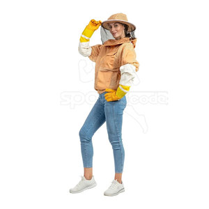 Chaqueta de Apicultura de Alta Demanda con Puños Elásticos, Chaqueta de Apicultura de Tela Resistente, Chaqueta de Apicultura para Seguridad al Aire Libre - Product Image 3