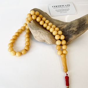 Perles de prière authentiques en ambre Butterscotch, chapelet fait main, 33 perles - Product Image 3