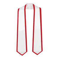 Écharpe de graduation en gros de haute qualité, personnalisée pour le lycée, 100 % polyester respirant, avec logo personnalisé, unisexe