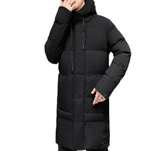 Blouson matelassé décontracté en toile pour homme, tendance 2025, coupe-vent, respirant, doublure coton, à capuche, fermeture éclair, OEM - Product Image 1