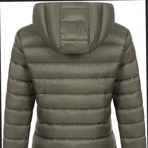 Chaqueta acolchada de manga larga con cremallera frontal de invierno para mujer, chaquetas de moda transpirables de secado rápido de Color sólido para mujer - Product Image 2