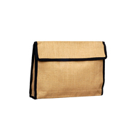 Porte-documents pliable en jute biologique, écologique, imprimé en feutre, avec fermeture éclair, pour documents de bureau, fournitures promotionnelles