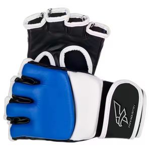 Gants MMA de kickboxing d'entraînement en PU conçus sur mesure en gros avec poignées avec logo de produits pakistanais - Product Image 1