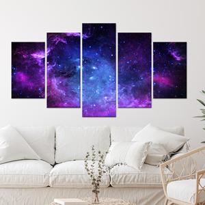 Impression sur toile de paysage de ciel étoilé élégant – Art de la nature, toile enveloppée 5Pmix - Product Image 1