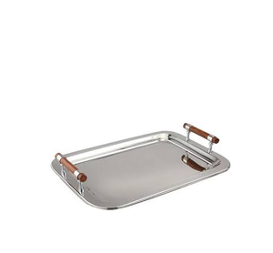 ถาดสแตนเลสสตีลทรงสี่เหลี่ยมสำหรับอาหารสไตล์อินเดียใช้ซ้ำได้ถาดเสิร์ฟโลหะ - Product Image 1