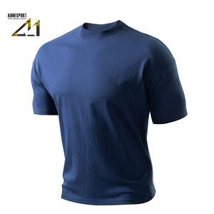 T-shirts personnalisés à manches courtes pour hommes, streetwear vierge, haute qualité, 100 % coton épais, col ras du cou oversize pour hommes - Product Image 3