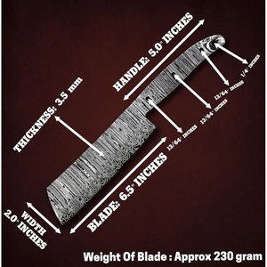 Couteau de chef multifonctionnel JEXMOO en acier Damas fait main avec lame vierge et motif torsadé, cadeau de cuisine parfait - Product Image 4