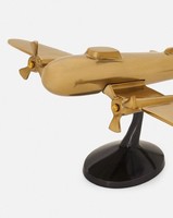 Modèle d'avion décoratif Nsons Innovation en aluminium doré et noir, style Art Déco, pour la décoration de table et la maison, haute qualité