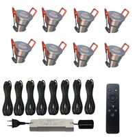 Les ensembles de projecteurs LED miniatures à télécommande étanches 12V CC à intensité variable les plus vendus pour véranda, jardin, terrasse, toits, abri de voiture