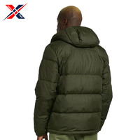 Blouson d'hiver matelassé pour homme 2025, grande taille, personnalisé, imperméable, respirant, doublé en laine, à capuche, couleur unie, avec logo personnalisé, haute qualité