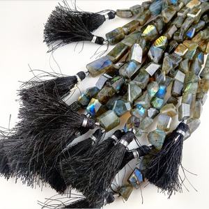 Hebras facetadas de labradorita, cuentas sueltas de piedras preciosas naturales de 8mm para fabricación de joyas, suministros de envoltura de alambre certificados GIA - Product Image 2