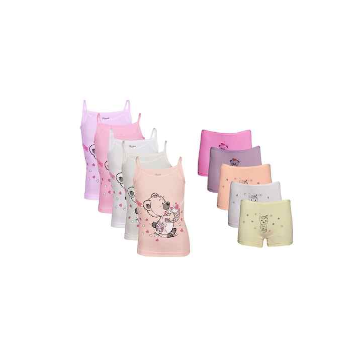 5-Piece Girls Underwear Set with Boxers Girls Power