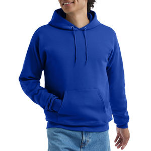 Sweats à capuche et sweat-shirts pour hommes Streetwear Style 430 GSM tricoté éponge col rond décontracté coupe surdimensionnée sweats à capuche à motif solide pour hommes - Product Image 1