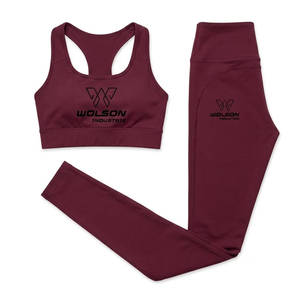 Conjunto Deportivo para Mujer, Cintura Elástica, Secado Rápido, Bra Deportivo, Leggings de Cintura Alta, para Entrenamiento, Yoga, Ejercicio - Product Image 1