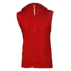 <b>Men's</b> <b>Sleeveless</b> Zip up <b>Hoodie</b> Solid Pattern Bodybuilding Gym Tank Tops Plus Size Stringer <b>Hoodie</b> 100% Cotton Gym Fitness Wear - Product Image 6