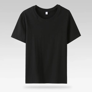 100% coton 2025 été t-shirt à manches courtes pour hommes et femmes à la mode couleurs unies tricoté sport et style décontracté - Product Image 2