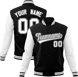 Chaqueta de hombre personalizada con logotipo de estilo callejero de talla grande, diseño universitario, chaqueta de cuero Letterman Varsity bordada con Flash - Product Image 4