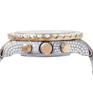 Montre tendance personnalisée VVS couleur D Iced out Moissanite en acier inoxydable avec diamant Mouvement à quartz en forme de boîtier Cadran en verre avec fenêtre - Product Image 4