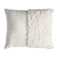 Housse de coussin de salon sur mesure, moderne, carrée, style marin, en coton 100% tricoté à la main, blanc neige, toutes saisons