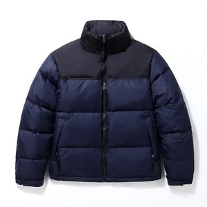 Veste bouffante à col montant pour hommes de haute qualité avec logo personnalisable revêtement d'hiver tissu tissé traité - Product Image 5