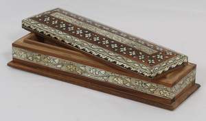 Luxury Wood <b>Jewellery</b> Storage Case with Decorative Horn Inlay Customizable Capacity (S/M/L/Custom) Made in India - Product Image 5