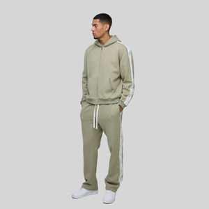 Nuevo Diseño, Chándal 100% Algodón, Pantalón Deportivo y Sudadera con Cremallera, Chándal de Invierno Extra Grande para Hombre 2026 - Product Image 1