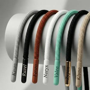 Custom Logo Hoodie Drawcord Factory Direct High Strength Braided 3 Strand Twisted Garment Apparel Cord - Product Image 3