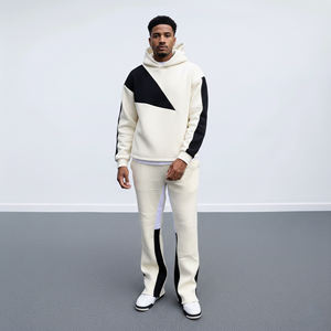 Conjunto de 2 Piezas Unisex de Peso Medio con Logotipo Personalizado OEM, Venta al Por Mayor, Alta Calidad, 100% Algodón, Lavado Ácido, Estilo Urbano Holgado de Dos Tonos - Product Image 2