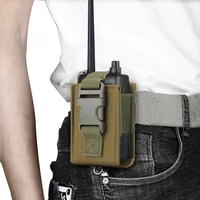 Étui radio tactique Molle pour ceinture de service, pochette pour interphone de chasse, étanche, doublure en nylon souple, fermeture éclair, utilisation extérieure