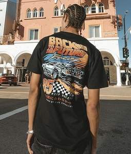 T-shirts graphiques pour hommes Y2K, t-shirts oversize, t-shirts vintage délavés, streetwear, hauts décontractés, manches courtes, t-shirt en coton noir - Product Image 6