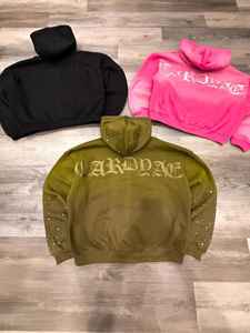 Sudadera con capucha lavada con ácido de gran tamaño personalizada Fabricante OEM Sudadera con capucha de algodón 100% en blanco Sudaderas con capucha lavadas vintage de peso pesado de alta calidad - Product Image 2