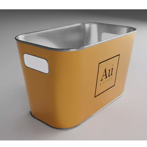 Cubos de hielo dorados de 10l para champán, bañeras de bebida, cubo de hielo ovalado de Metal, venta directa de fábrica - Product Image 3