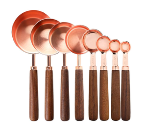 Vente chaude Cuivre Cuillère À Mesurer Scoop Or Rose Cuivre Tasses À Mesurer et Cuillères Cuisine Organisateur Artisanat - Product Image 5