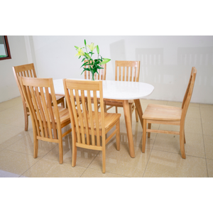 Arianne โต๊ะรับประทานอาหารทรงรีทันสมัยแบรนด์ Arianne เฟอร์นิเจอร์บ้านไม้เนื้อแข็งพร้อมประกอบเฟอร์นิเจอร์ห้องรับประทานอาหาร - Product Image 2