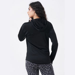 Sweat-shirt à capuche en coton lourd et surdimensionné pour femmes prix bon marché en polaire d'entraînement actif avec logo personnalisé - Product Image 2