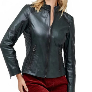 Chaqueta de Motocicleta de Cuero para Mujer, Precio Razonable, Transpirable, Antiarrugas, Impermeable, Ecológica, Algodón de Primera Calidad - Product Image 5