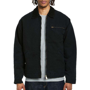 OEM Custom logo 100% Cotton <b>Canvas</b> <b>Jackets</b> Padded Lining Men Work <b>Jacket</b> With Zipper Pocket <b>Canvas</b> Corduroy Neck Men Work <b>Jacket</b> - Product Image 2