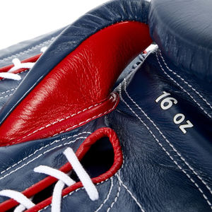 Custom High Quality Winning Boxing MS Training <b>Gloves</b> - Navy Red <b>Lace</b> - Product Image 5