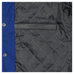 Vestes universitaires pour hommes, veste d'hiver en cuir avec capuche et logo sur le devant en toile, vente à chaud - Product Image 6