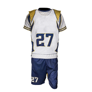 Uniformes de Lacrosse de manga corta con impresión de logotipo personalizado a la venta nuevo y elegante uniforme de Lacrosse de Material superior - Product Image 3