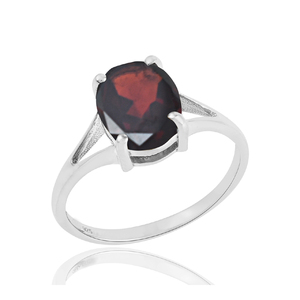 Anillo de granate de Plata de Ley 925 con piedras preciosas naturales más vendidas para joyería diaria de hombres y mujeres - Product Image 1