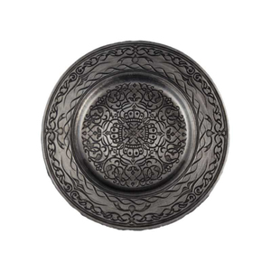 Assiette de présentation ronde vintage en acier inoxydable, miroir argenté, pour mariages, événements et dîners formels - Product Image 6